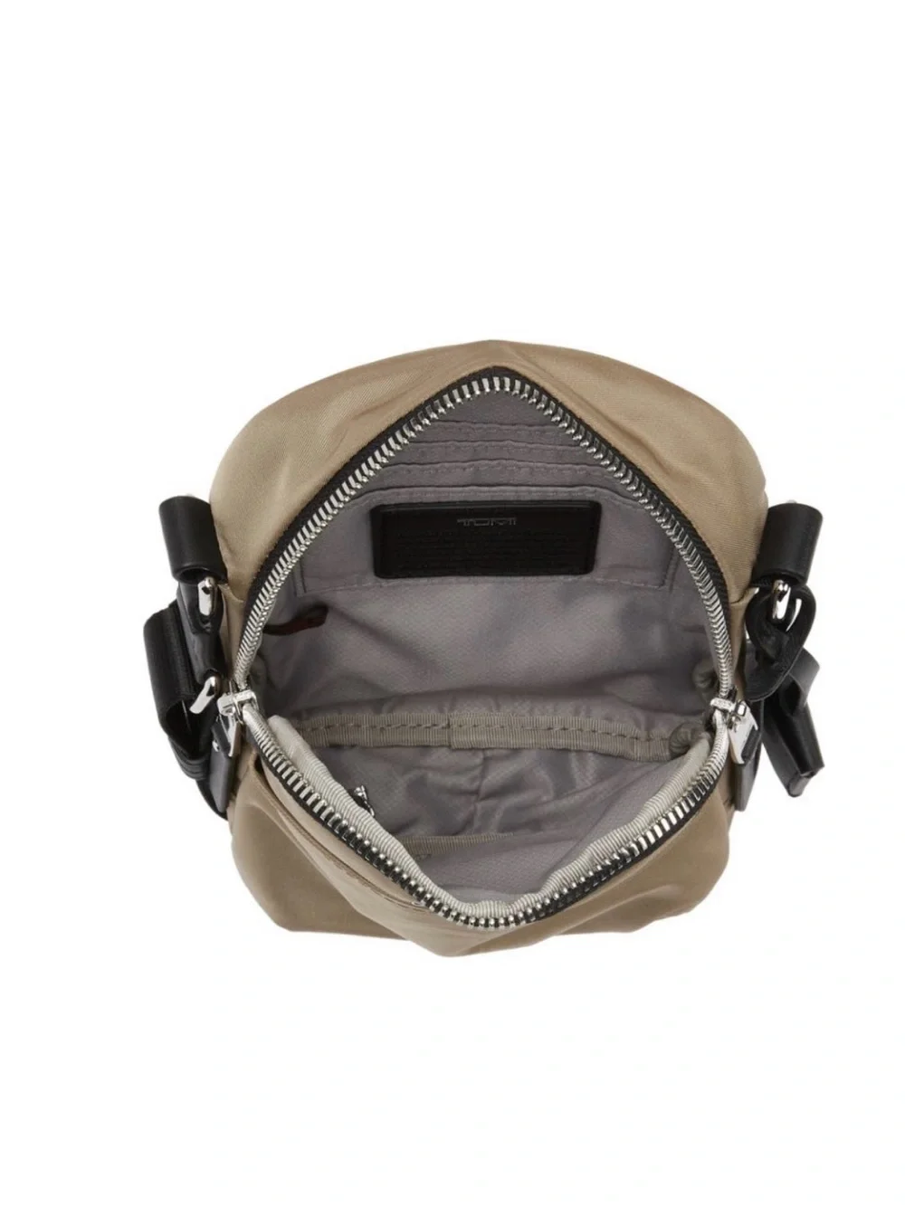 Tumi Voyageur Rory Crossbody Bag in Khaki and Black Leather NWT